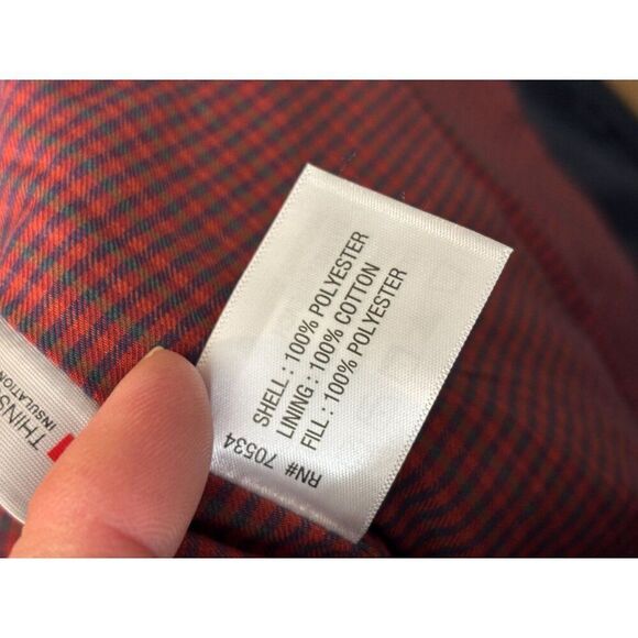 Orvis Womens Quilted Vest Navy Blue Size M 3M Thinsulate Full Zip Pockets EUC - Picture 4 of 6